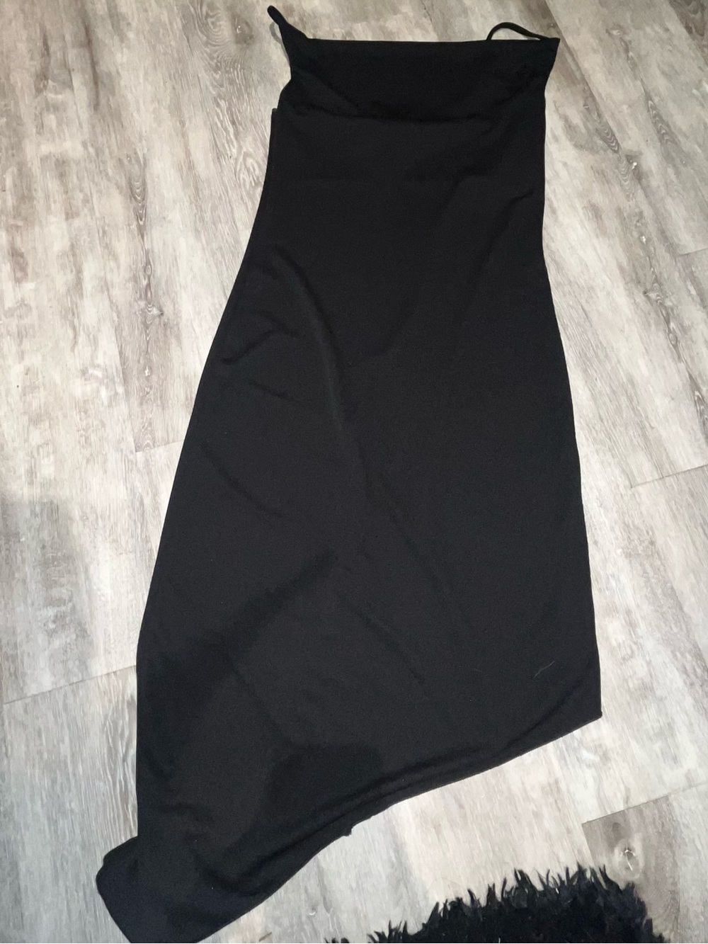 Vintage Roxbury Black Asymmetrical Slip Dress